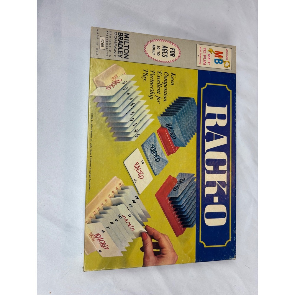 Vintage 1966 Rack-O Card Game Milton Bradley 4765 Complete Retro Board Game